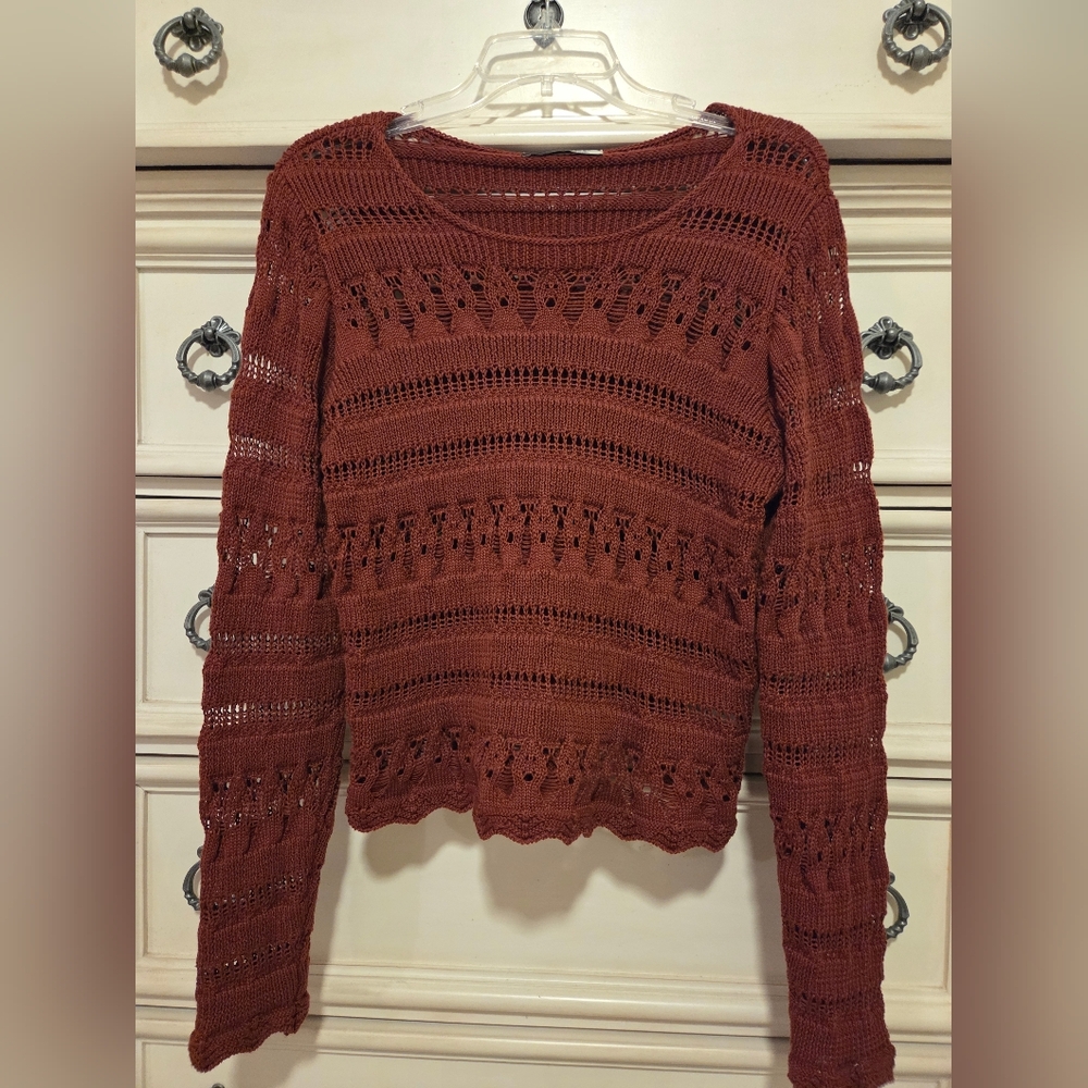 Dex Women's Brick Red Knit Sweater